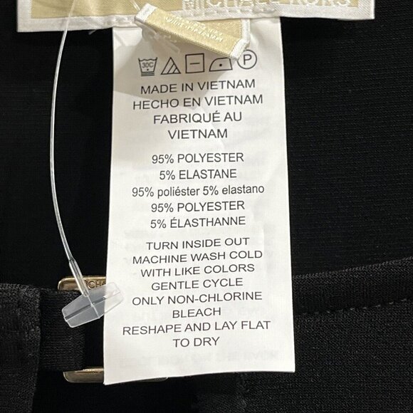Michael Kors Top Womens L Black Liquid Knit Keyhole Neck Boxy Capsule Minimalist - Picture 5 of 7